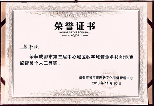 張書(shū)政個(gè)人三等獎